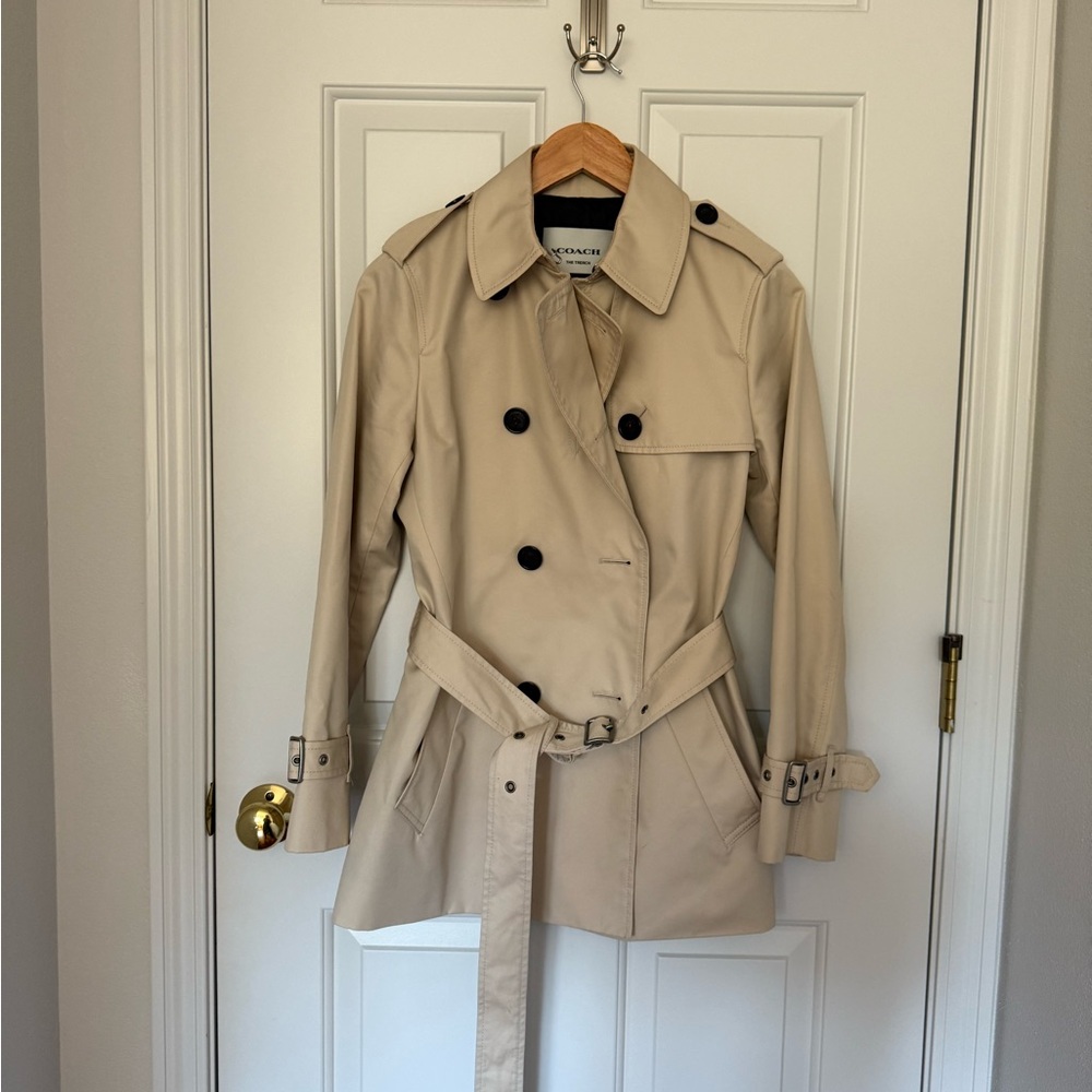 Coach Women's cream Trench Coat